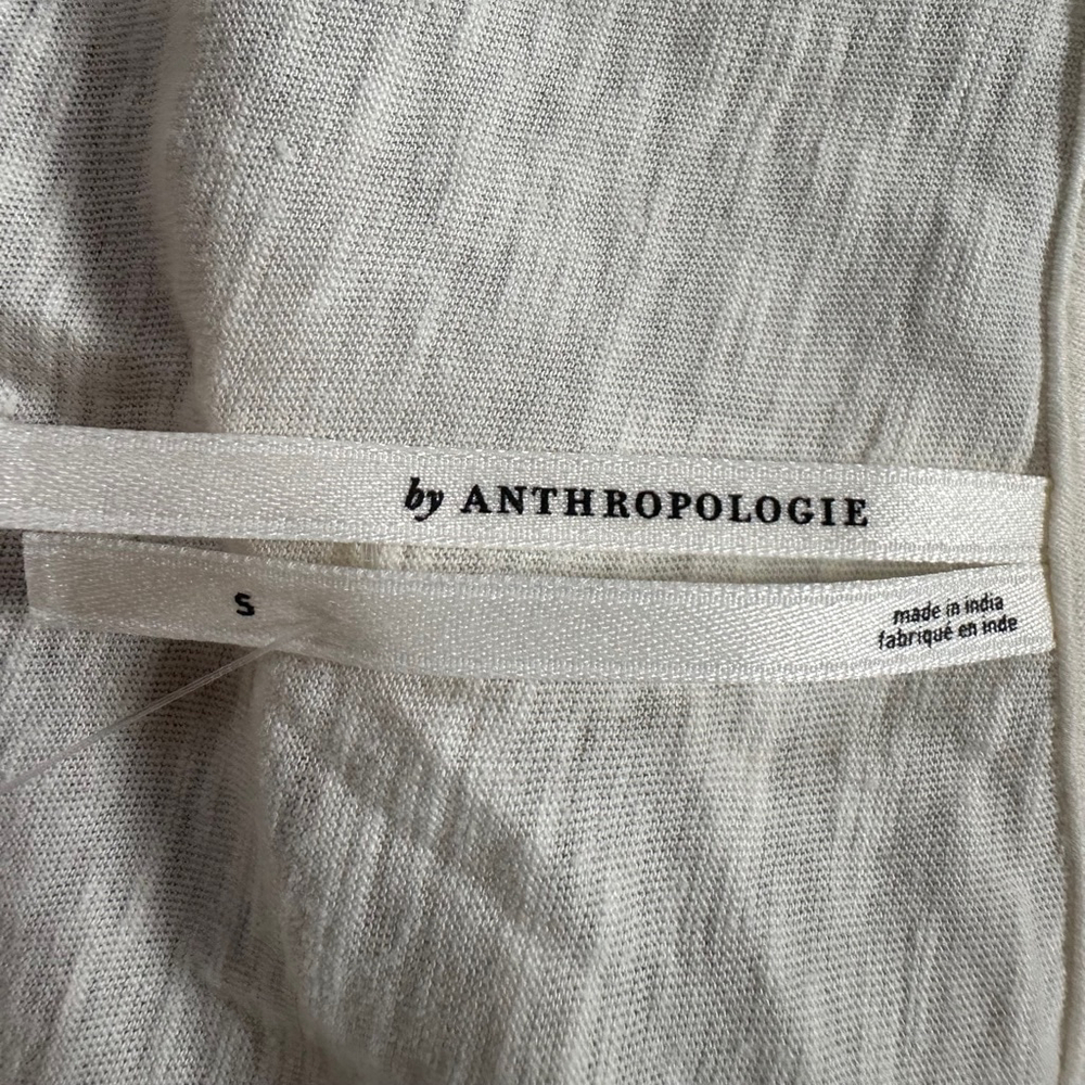 Anthropologie Cream Ruffle Tank Top - Picture 2 of 7